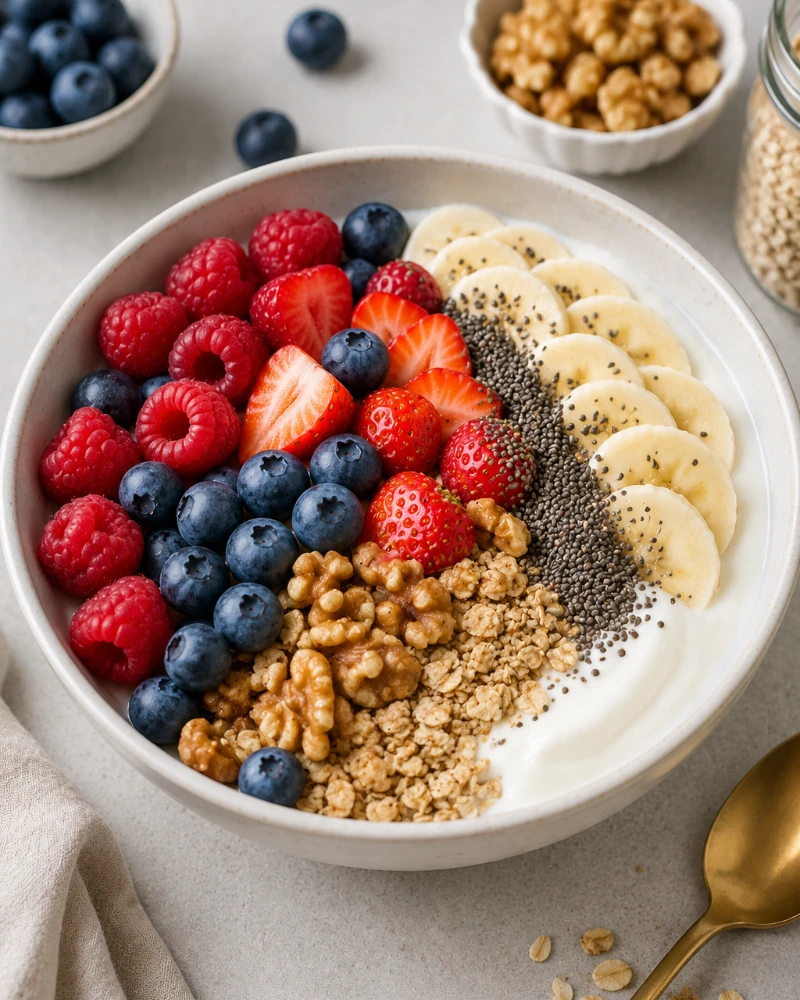 Berry Greek Yogurt Energy Bowl