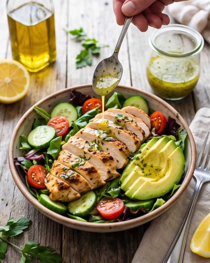 Grilled Chicken Avocado Salad Bowl
