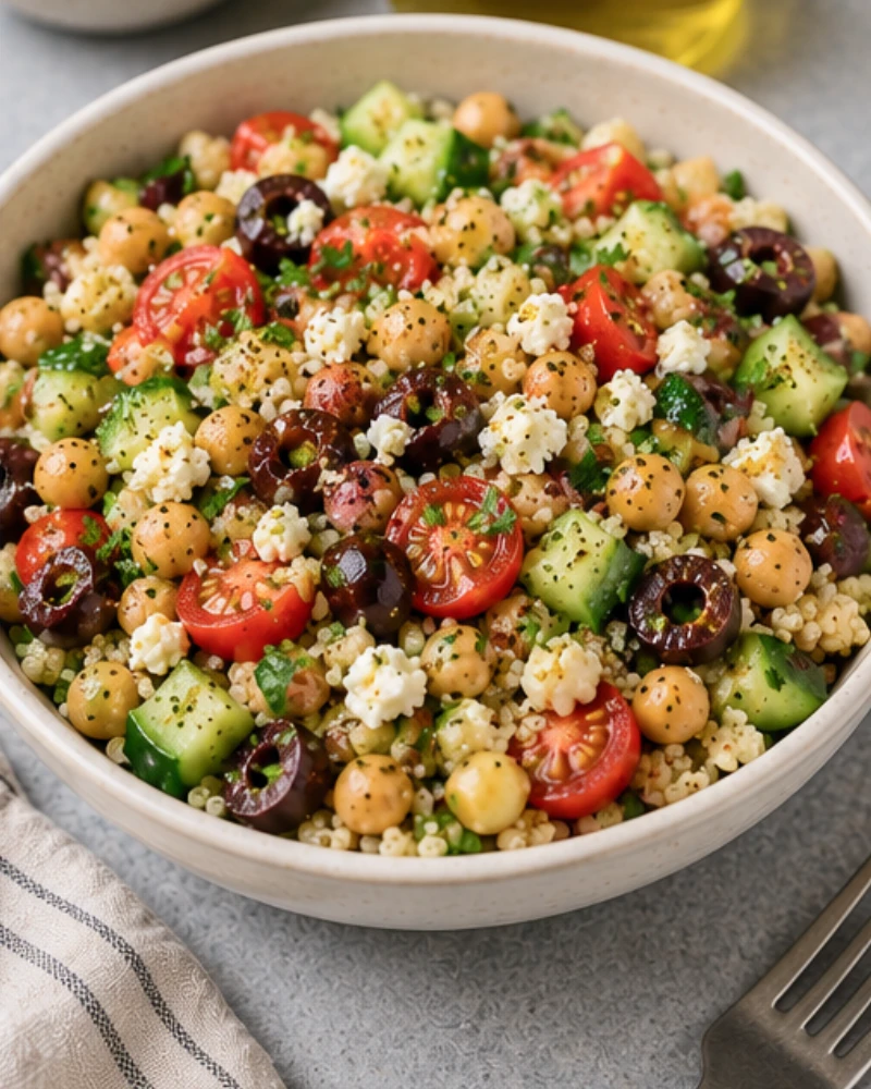 Mediterranean Quinoa Chickpea Bowl