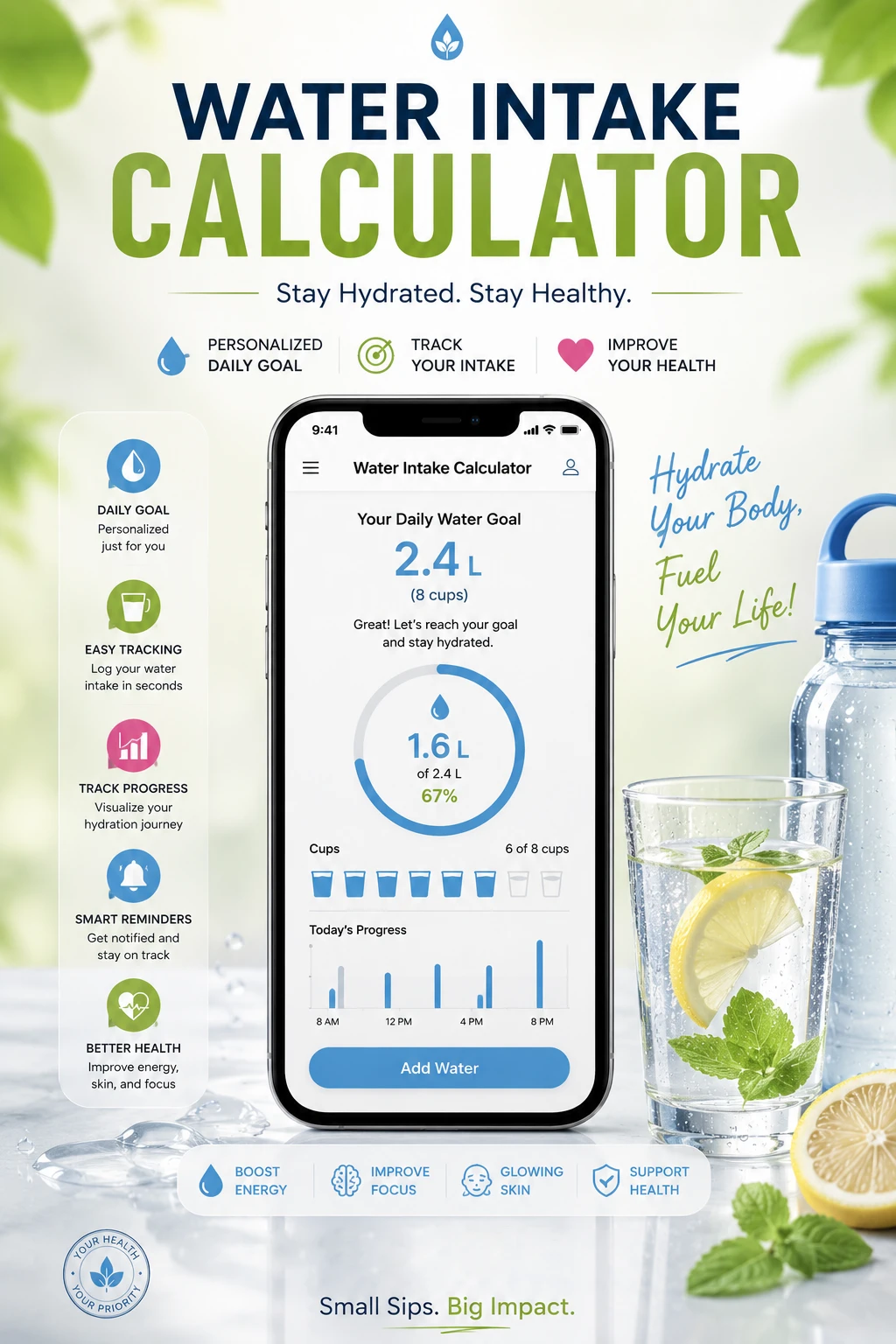 Water Intake Calculator PRO Water Intake Calculator PRO