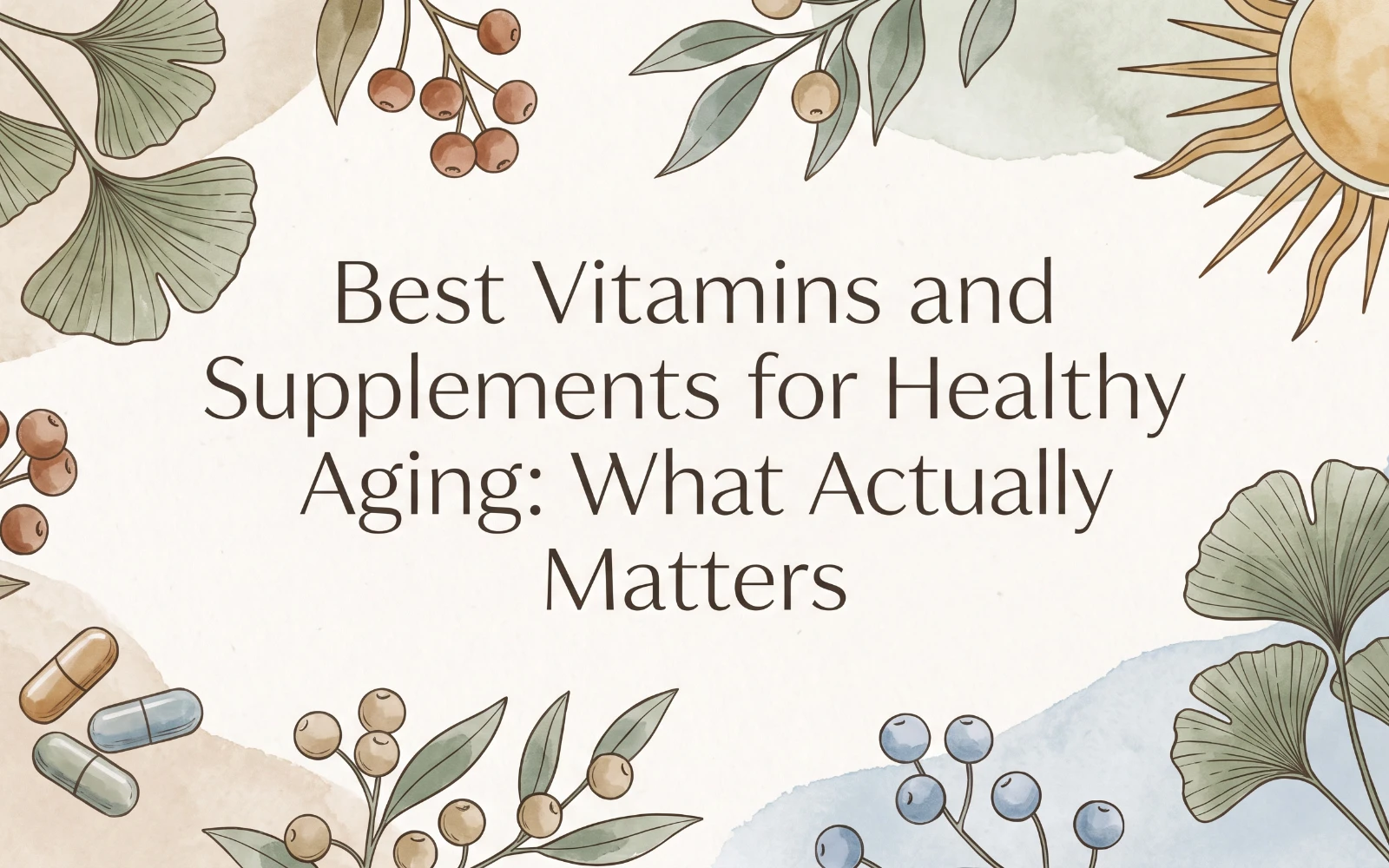 Best Vitamins and Supplements for Healthy Aging: What Actually Matters